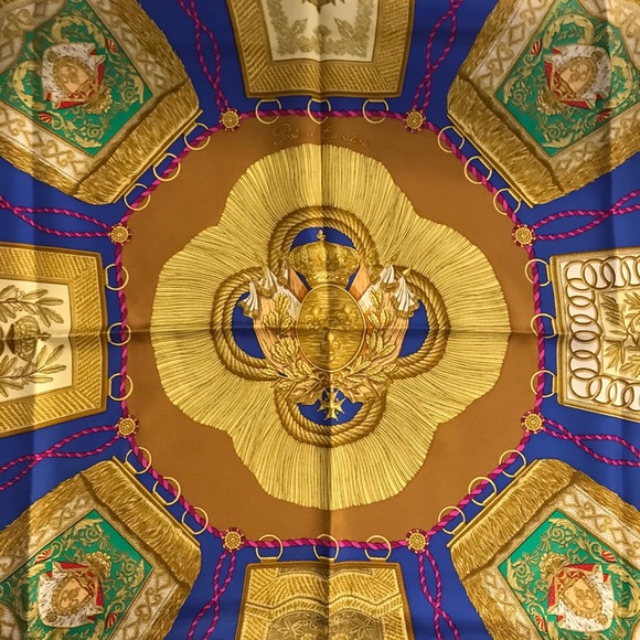 HERMÈS Poste et Cavalerie Silk Twill Scarf, 90, 1986, EUC - Picture 7 of 10